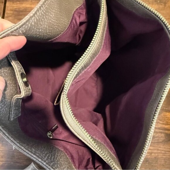 MATT  & NAT Nutmeg Taupe Vegan Large Crossbody Messenger Shoulder Bag Distressed - Picture 12 of 16